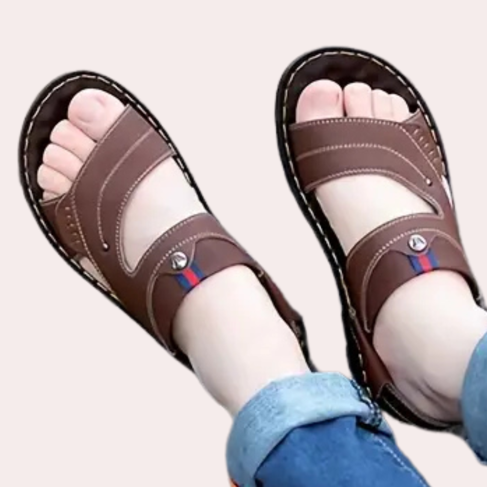Casual Learning Sandals for Men - Leon-Black-6-The Livary