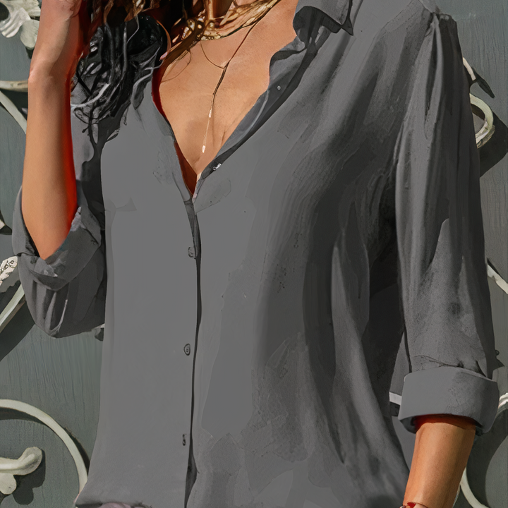 Stylish chiffon blouse - Lara-Gray-S-The Livary