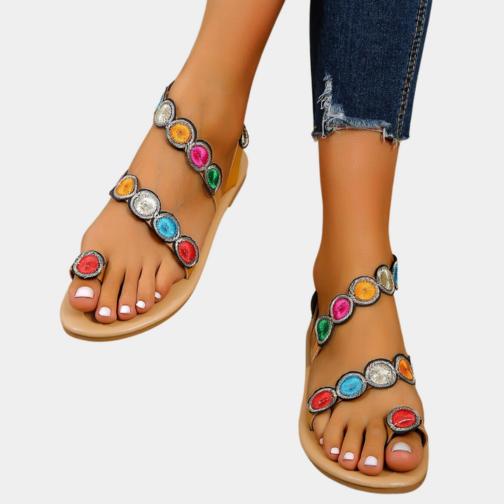 Lightweight Summer Sandals for Women - Lina-Multicoloured-2.5-The Livary