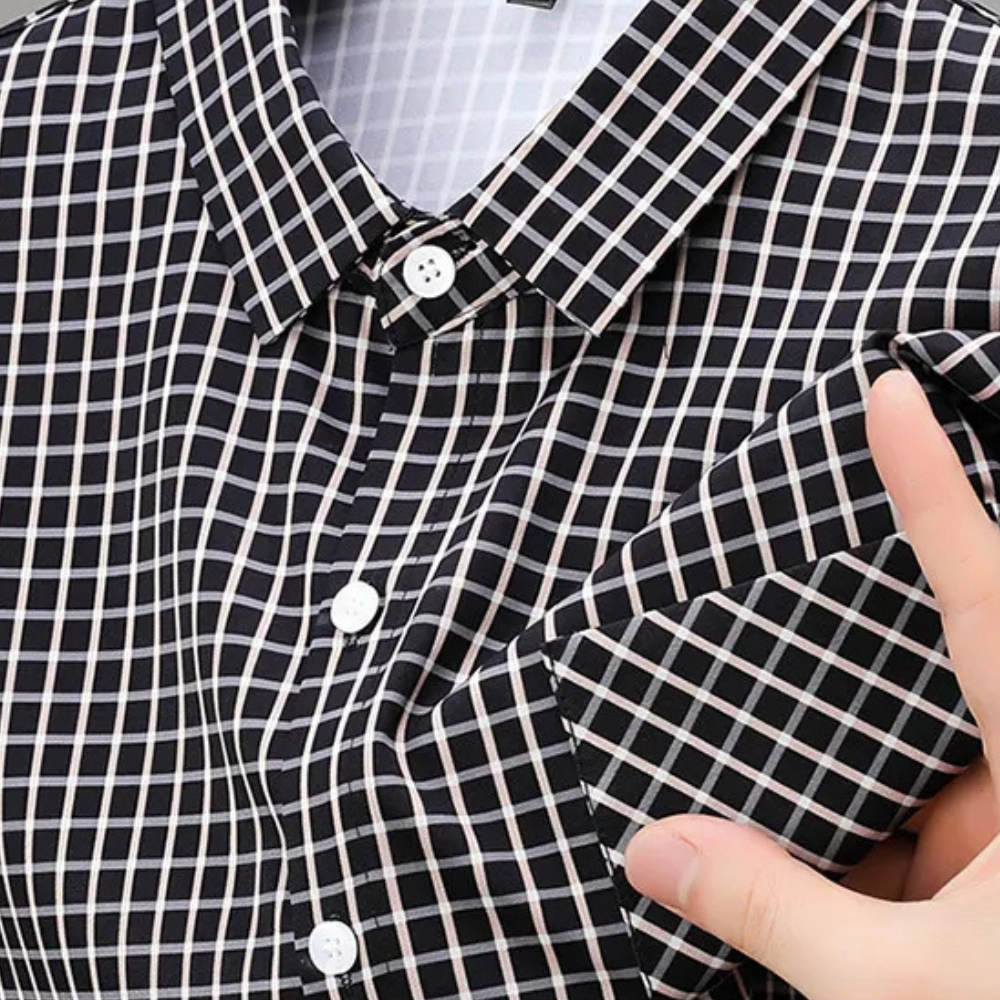 Stylish Checked Men's Shirt - Lucas-S-The Livary