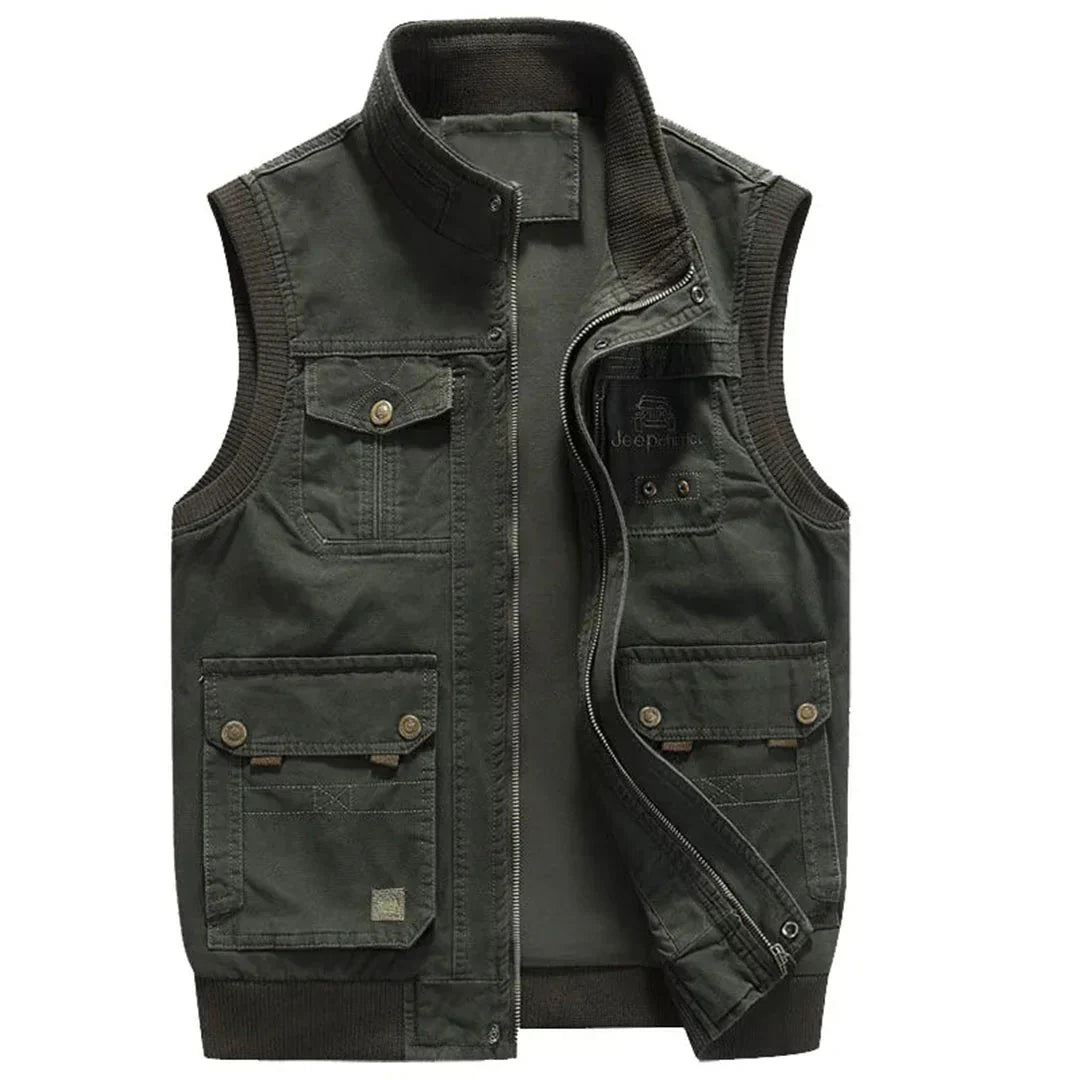 Men's outdoor vest with function – Magnus-Green-S-The Livary