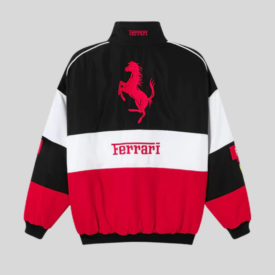 Vintage Racing Jacket - Nico-White Red-S-The Livary