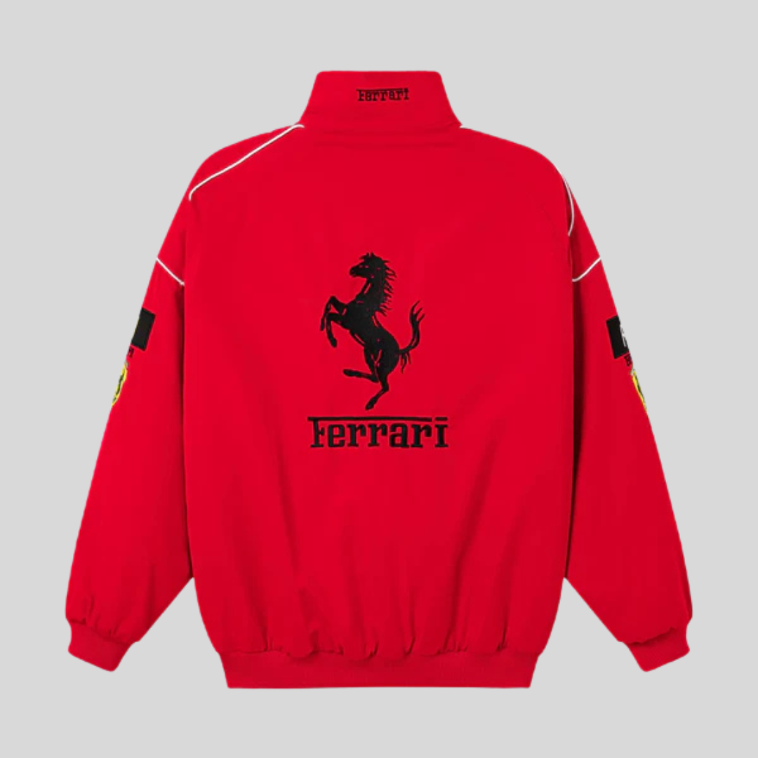 Vintage Racing Jacket - Nico-White Red-S-The Livary
