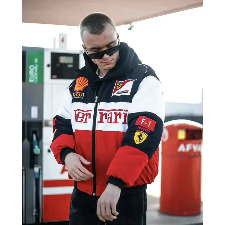 Vintage Racing Jacket - Nico-White Red-S-The Livary