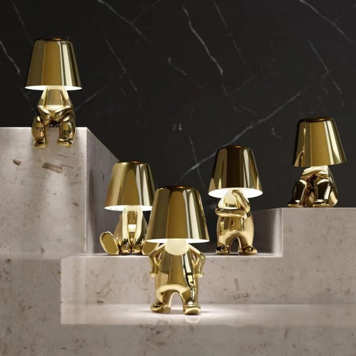 Playful Dimmable Table Lamp - LumoPals-Gold-Complete Set-The Livary