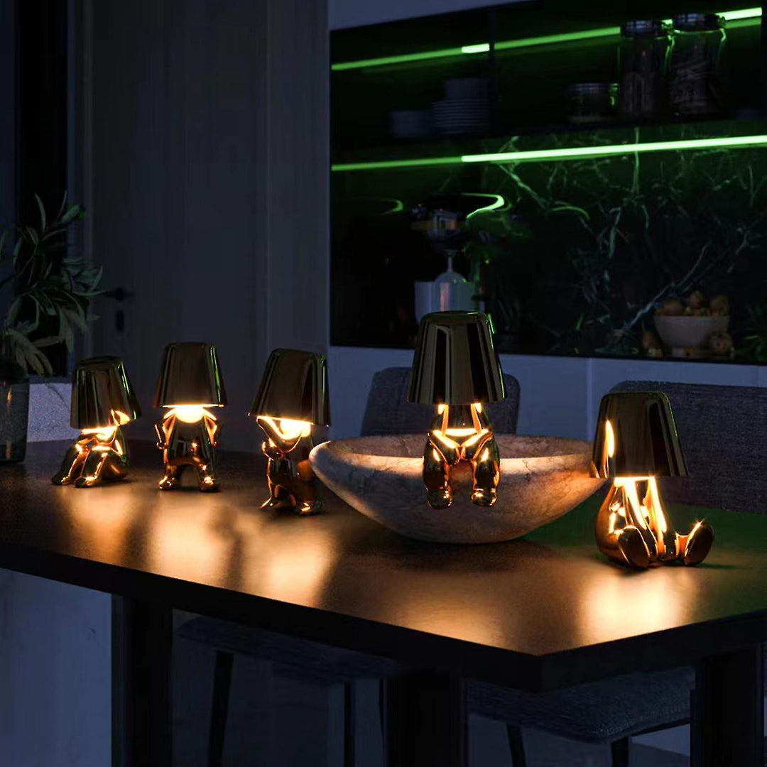 Playful Dimmable Table Lamp - LumoPals-Gold-Dreaming-The Livary