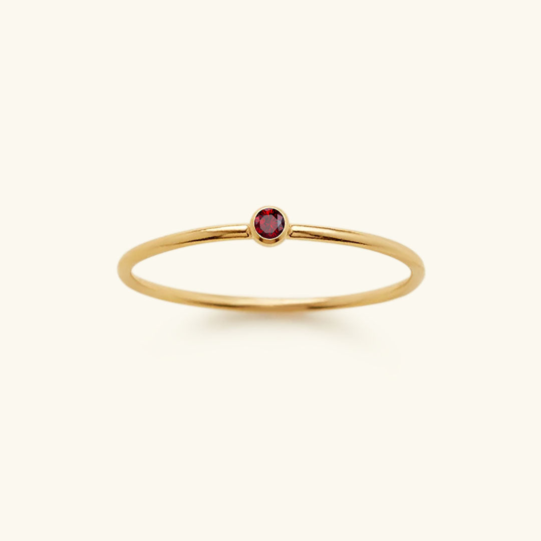 Birthstone Ring - Celestia-1.93 in-January - Red-The Livary