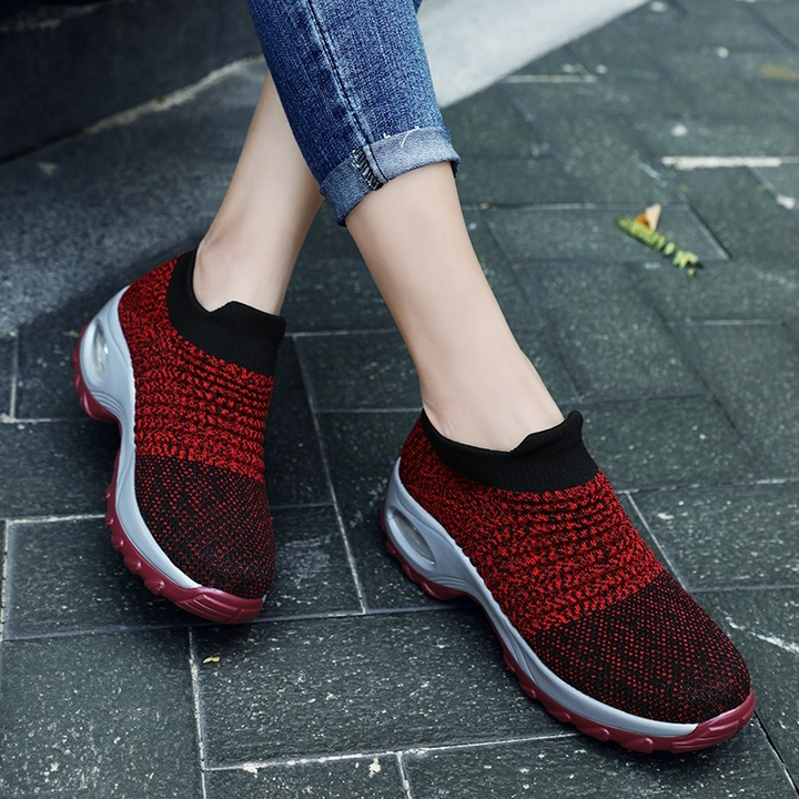 Orthopaedic Hypersoft Running Shoes for Women – Eliana-Red-3-The Livary