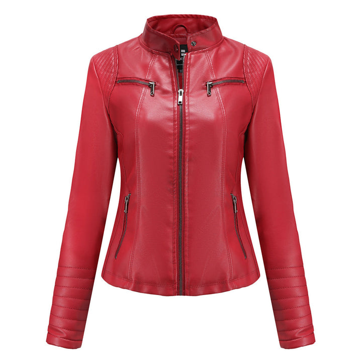 Cool Leather Women's Jacket – Elin-Red-XS-The Livary