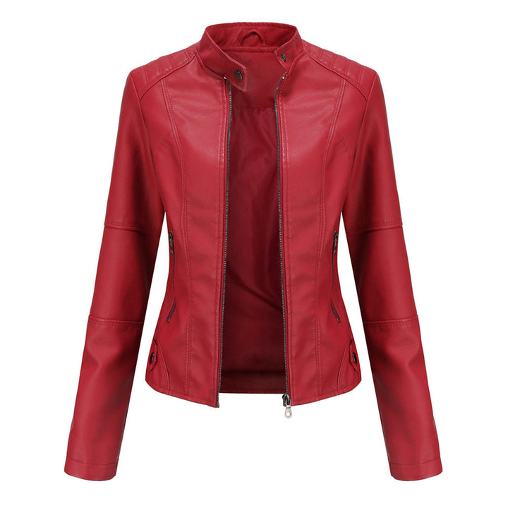 Stylish Leather Ladies' Jacket - Romy-Red-XS-The Livary