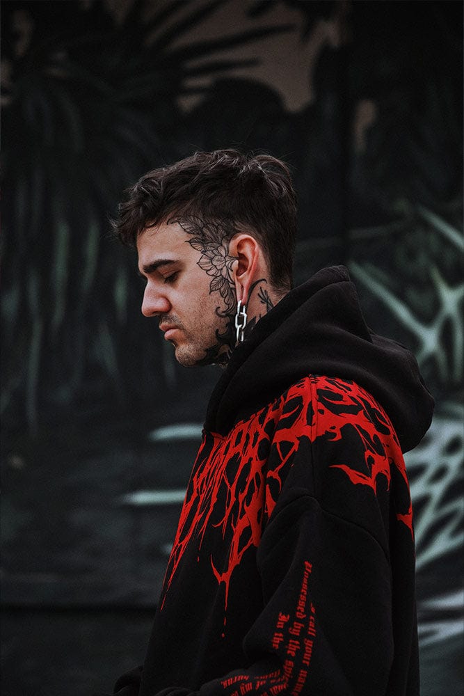 Oversized Heavy Hoodie with Print – Damon-S-The Livary
