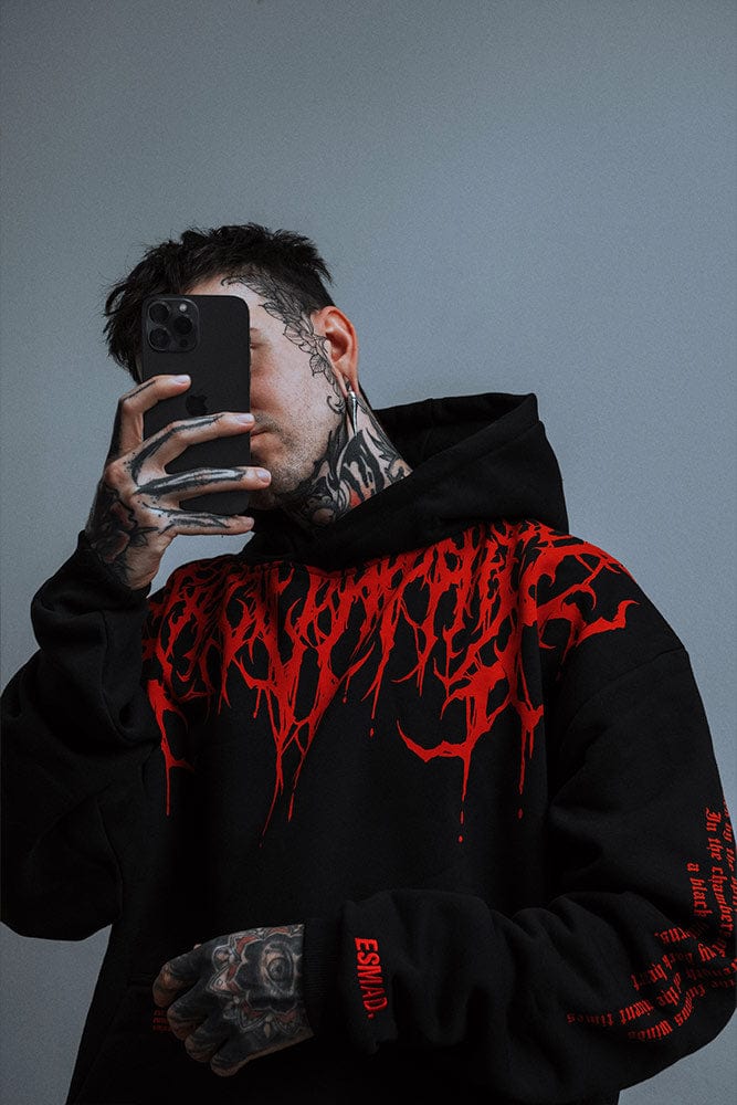 Oversized Heavy Hoodie with Print – Damon-S-The Livary