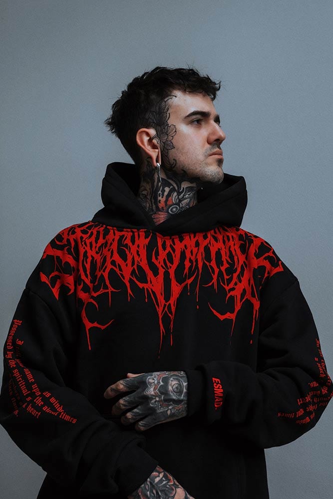 Oversized Heavy Hoodie with Print – Damon-S-The Livary
