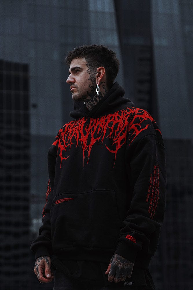 Oversized Heavy Hoodie with Print – Damon-S-The Livary
