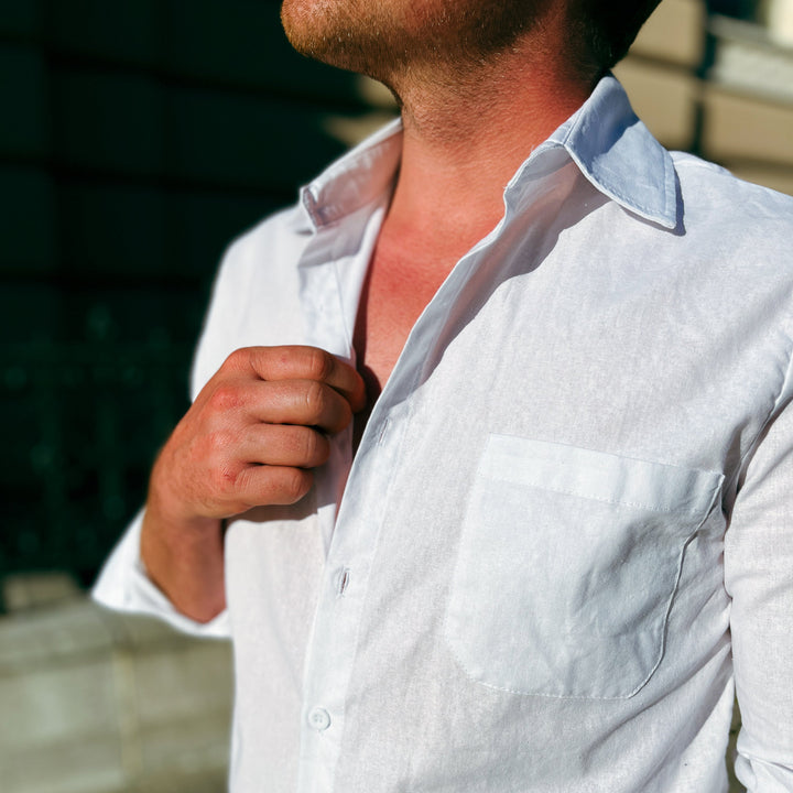 Lightweight Men's Cotton Shirt - Elias-Green-M-The Livary