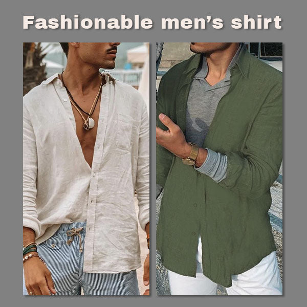 Lightweight Men's Cotton Shirt - Elias-Green-M-The Livary