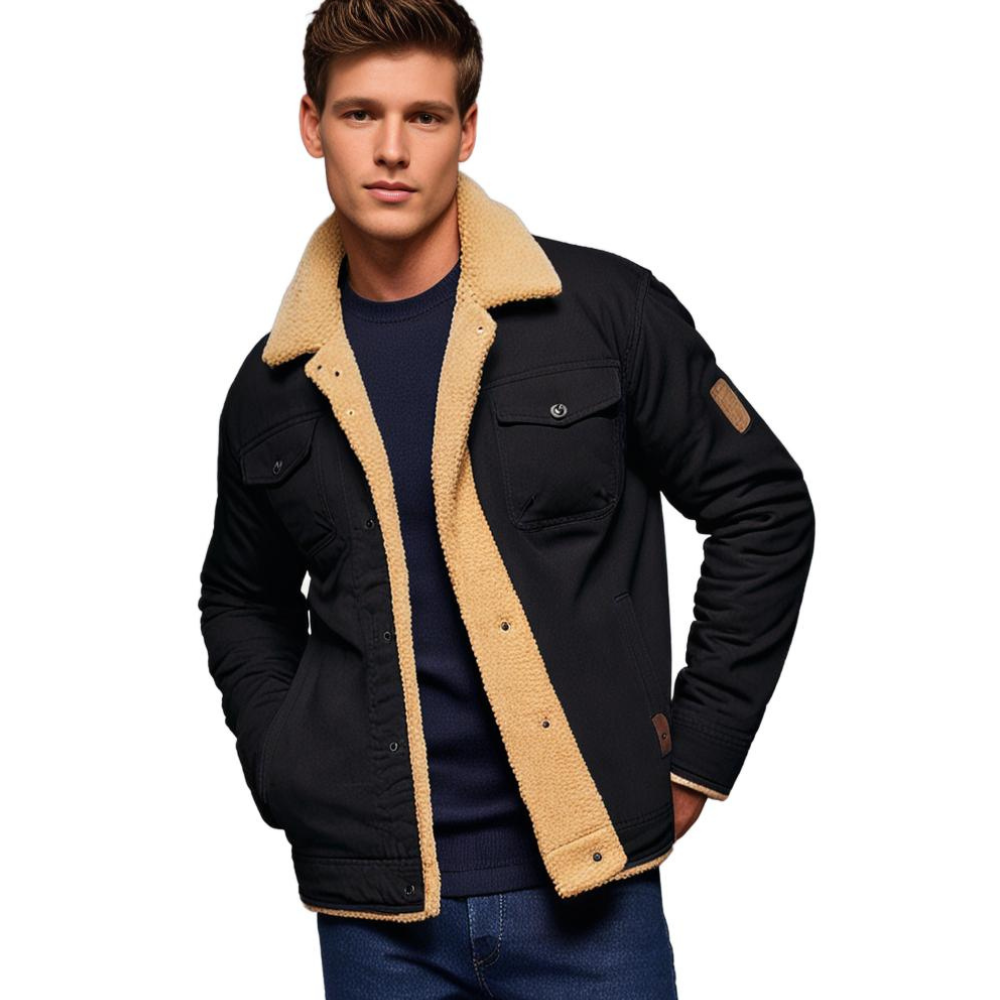 DEAVON - Timeless Bomber Jacket for Men-Black-S-The Livary