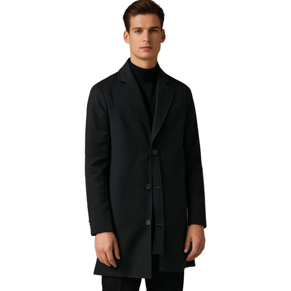 Long Winter Coat for Men - Noah-Beige-M-The Livary