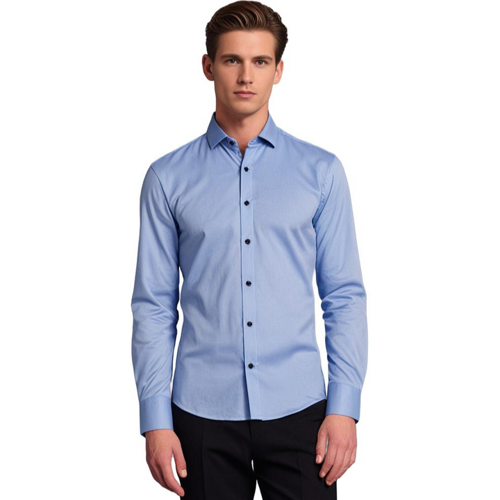 Stretch Shirt for Men - Luca-Bordeaux red-S-The Livary