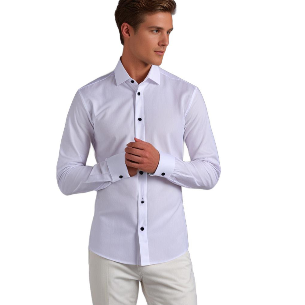 Stretch Shirt for Men - Luca-Bordeaux red-S-The Livary