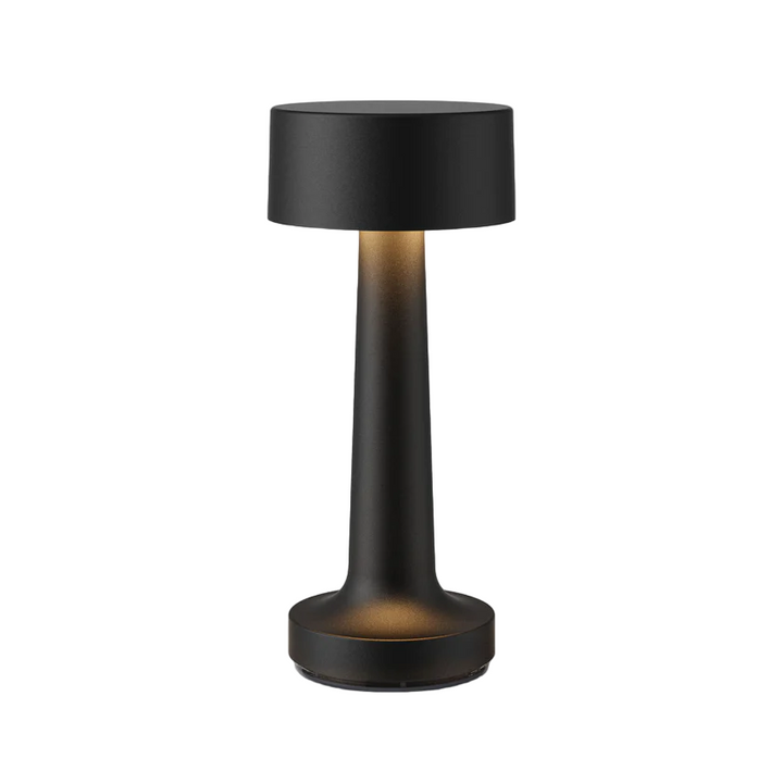 Modern Dimmerable Table Lamp - Victor-Black-Cylinder-The Livary