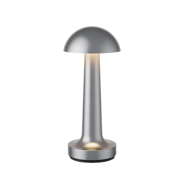 Modern Dimmerable Table Lamp - Victor-Silver-Round-The Livary