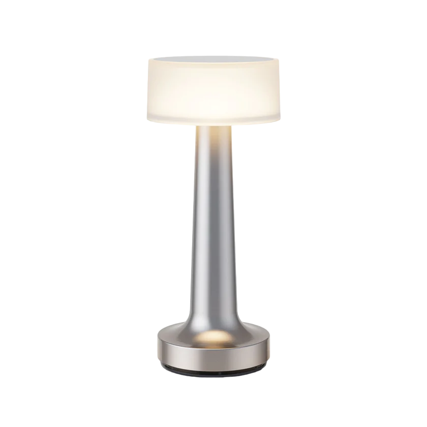 Modern Dimmerable Table Lamp - Victor-Silver-Luminescent-The Livary