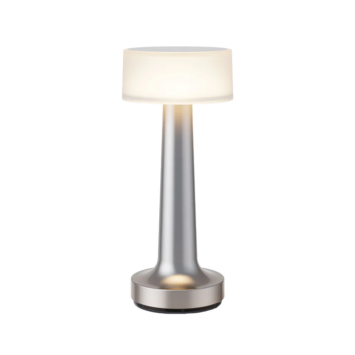 Modern Dimmerable Table Lamp - Victor-Silver-Luminescent-The Livary
