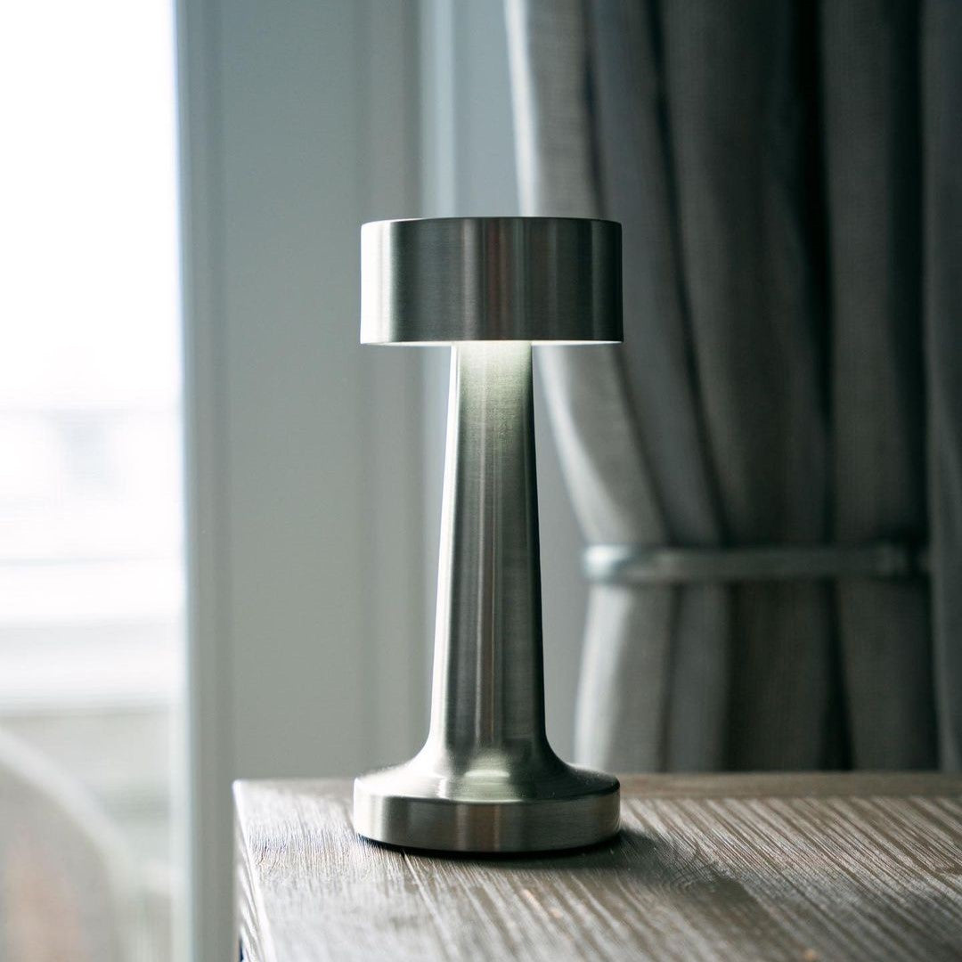 Modern Dimmerable Table Lamp - Victor-Gold-Cylinder-The Livary