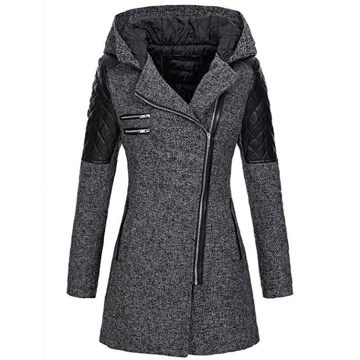 Warm Long Ladies Winter Coat - Aria-Dark grey-S-The Livary