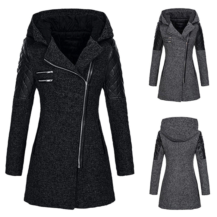 Warm Long Ladies Winter Coat - Aria-Dark grey-S-The Livary
