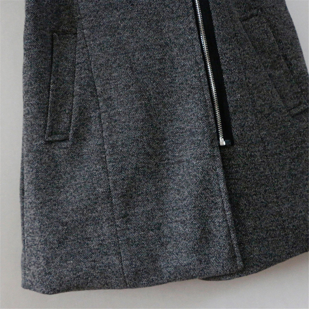 Warm Long Ladies Winter Coat - Aria-Dark grey-S-The Livary