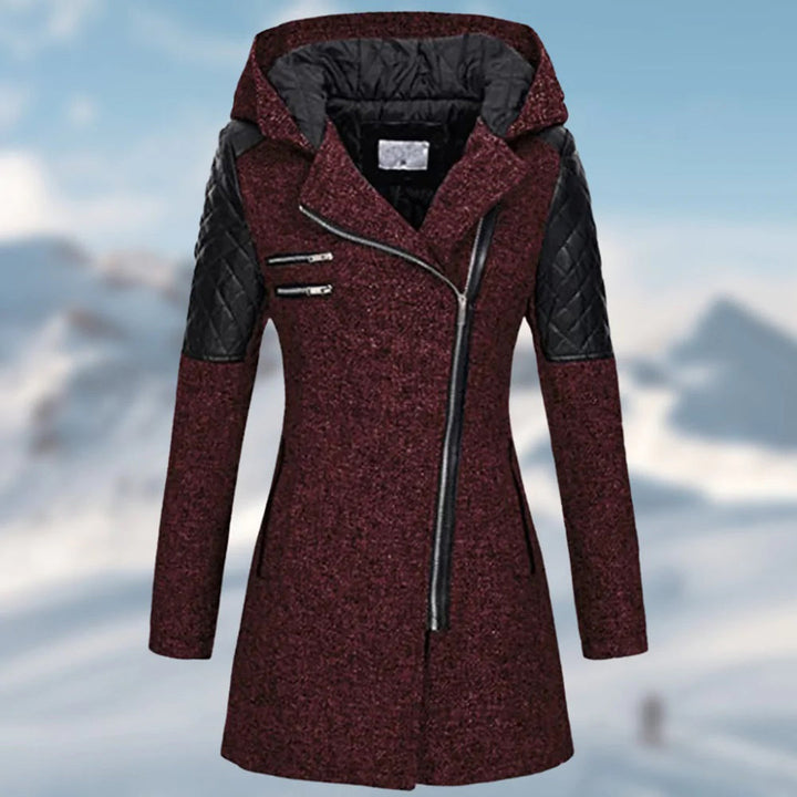 Warm Long Ladies Winter Coat - Aria-Red-S-The Livary