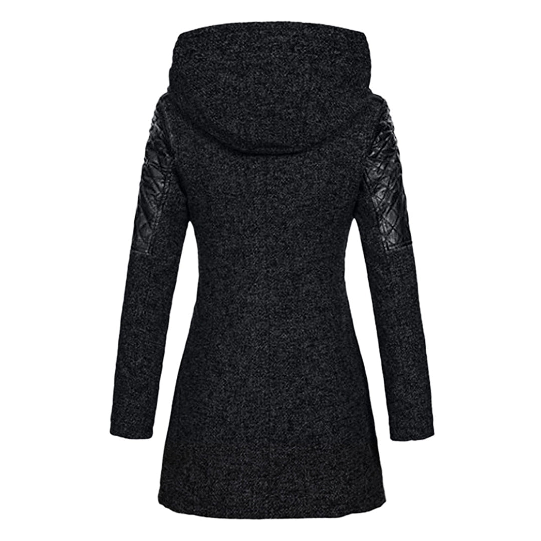 Warm Long Ladies Winter Coat - Aria-Dark grey-S-The Livary