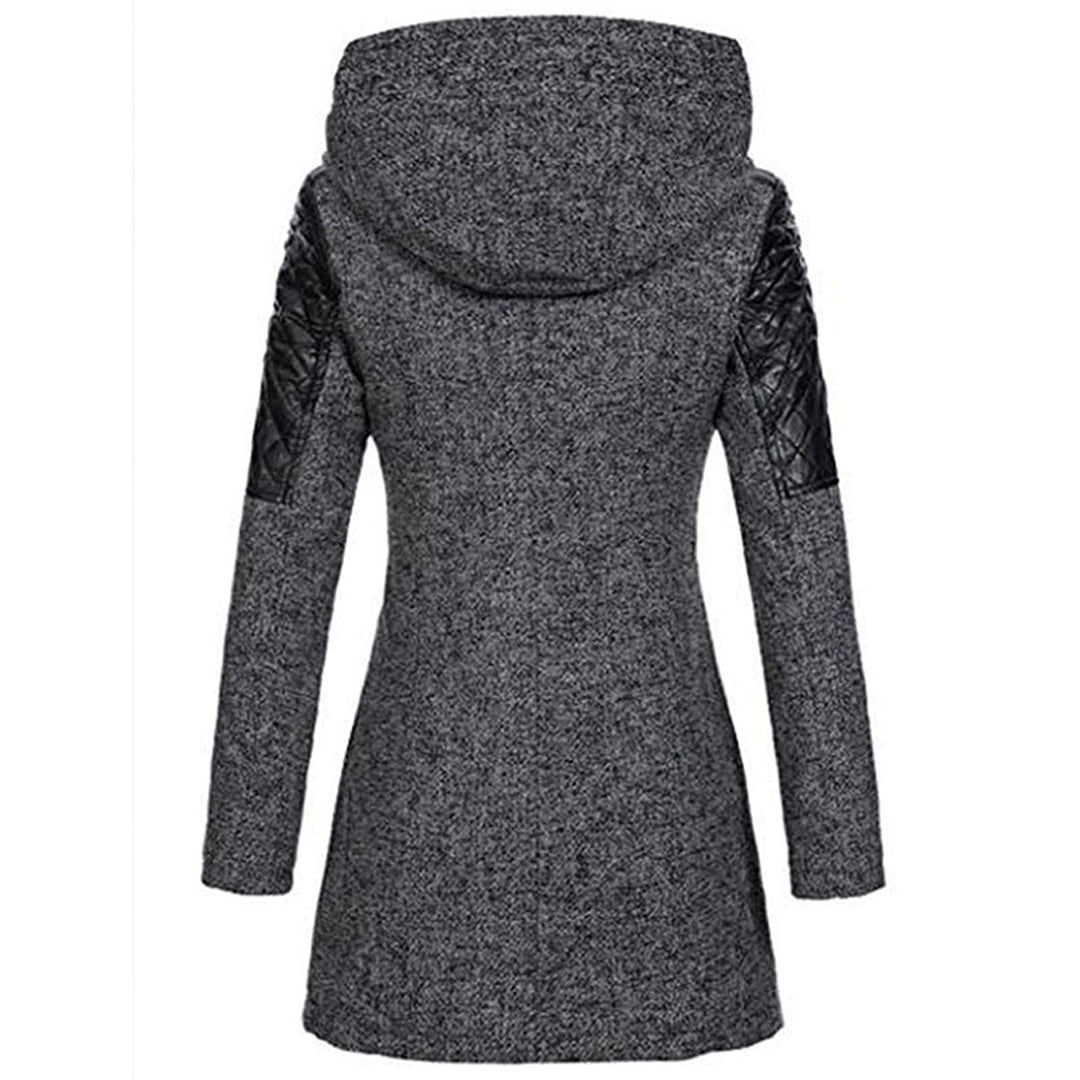 Warm Long Ladies Winter Coat - Aria-Dark grey-S-The Livary