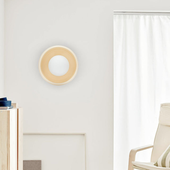 Round Ceramic Wall Lamp - Circo-Yellow-The Livary