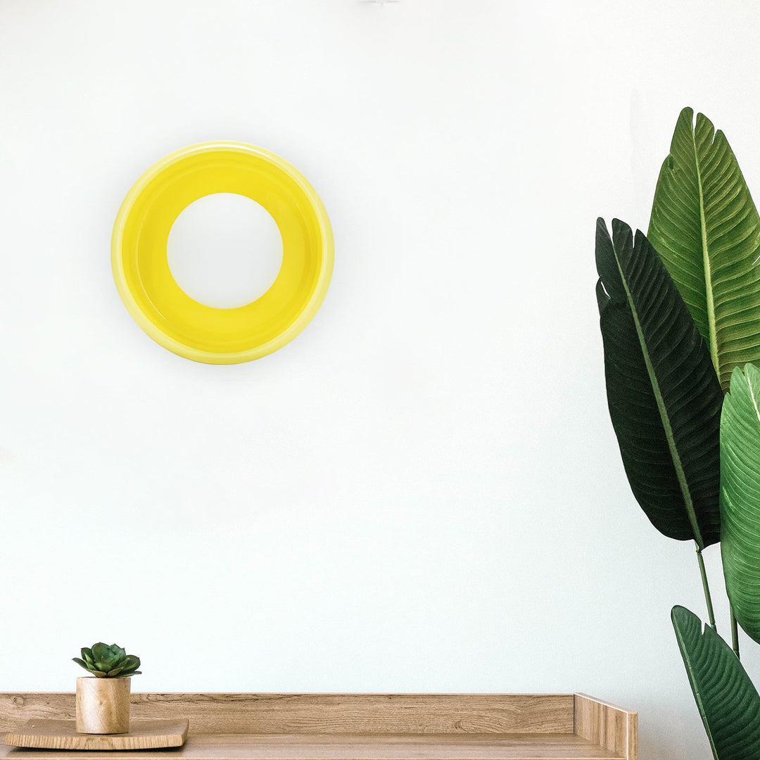 Round Ceramic Wall Lamp - Circo-Yellow-The Livary