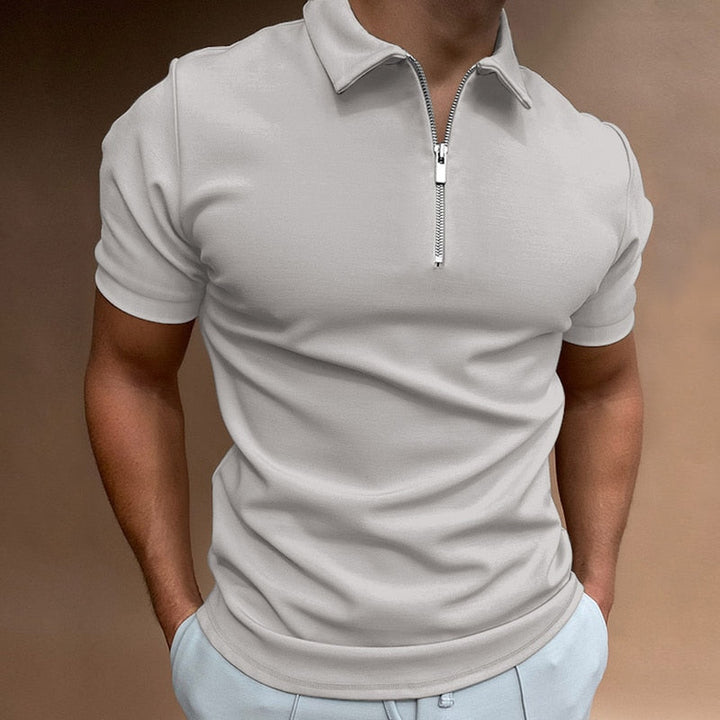 Modern Slim Fit Polo with Zip (Buy 1, Get 1 Free) - VestoZip™ Men's Polo-Gray-S-The Livary