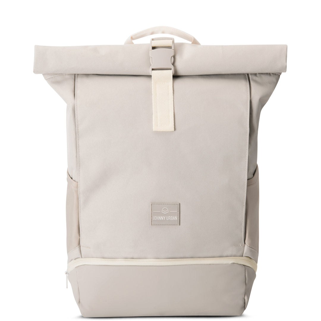 Rolltop Backpack – UrbanFlow-Beige Grey-The Livary