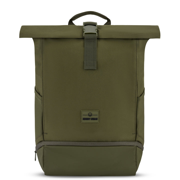 Rolltop Backpack – UrbanFlow-Dark green-The Livary