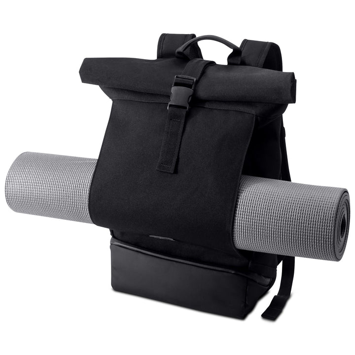 Rolltop Backpack – UrbanFlow-Black-The Livary
