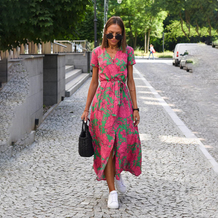 Casual Summer Dress - Luna-Pink-S-The Livary