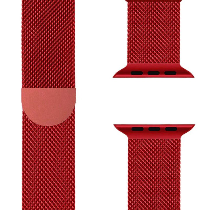 Milanese Apple Watch Band – SteelFlex-38mm | 40mm | 41mm | 42mm-Red-The Livary