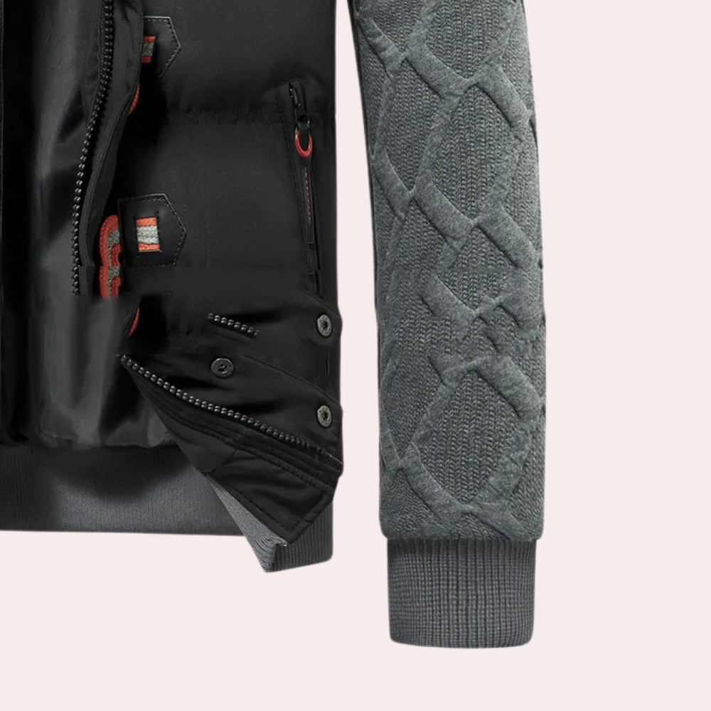 Trendy Warm Winter Jacket for Men - Raphael-Black-S-The Livary