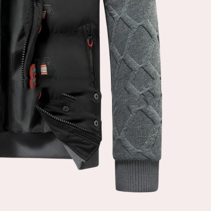 Trendy Warm Winter Jacket for Men - Raphael-Black-S-The Livary