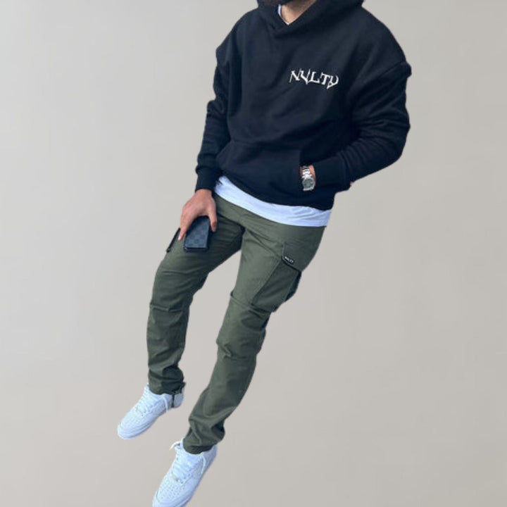 Howard - Casual Cargo Trousers for Men-Grey-S-The Livary