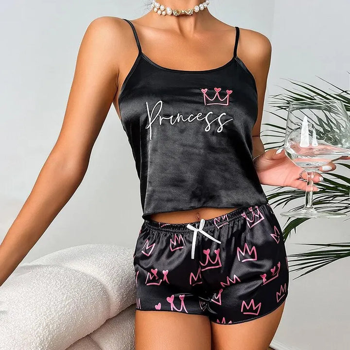 Stylish Satin Pyjama Set for Women – Alina-S-The Livary