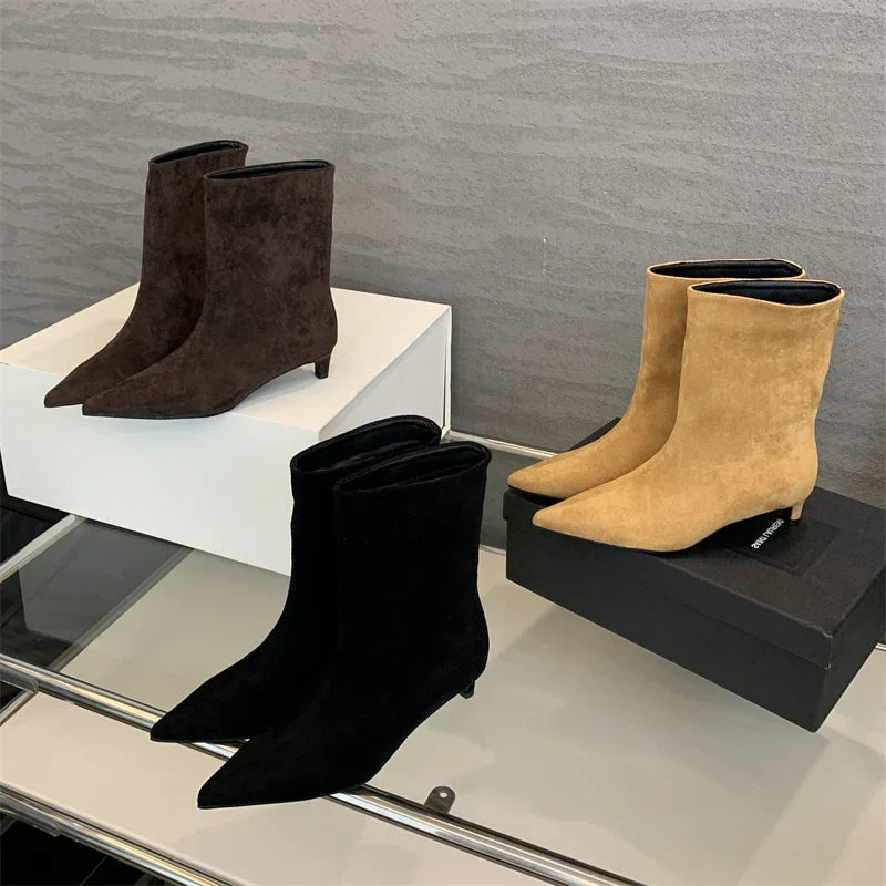 Luxury Suede Winter Boots - Sorena-Brown-2.5-The Livary