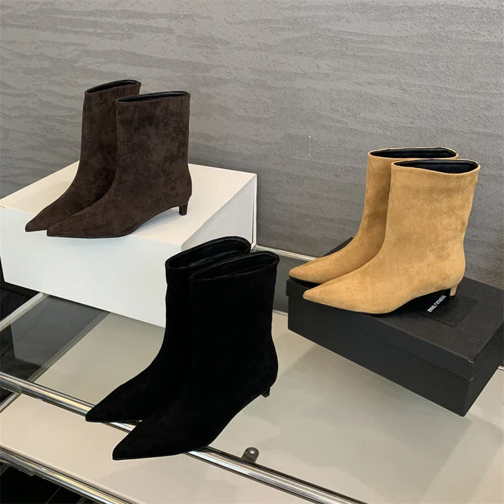 Luxury Suede Winter Boots - Sorena-Brown-2.5-The Livary