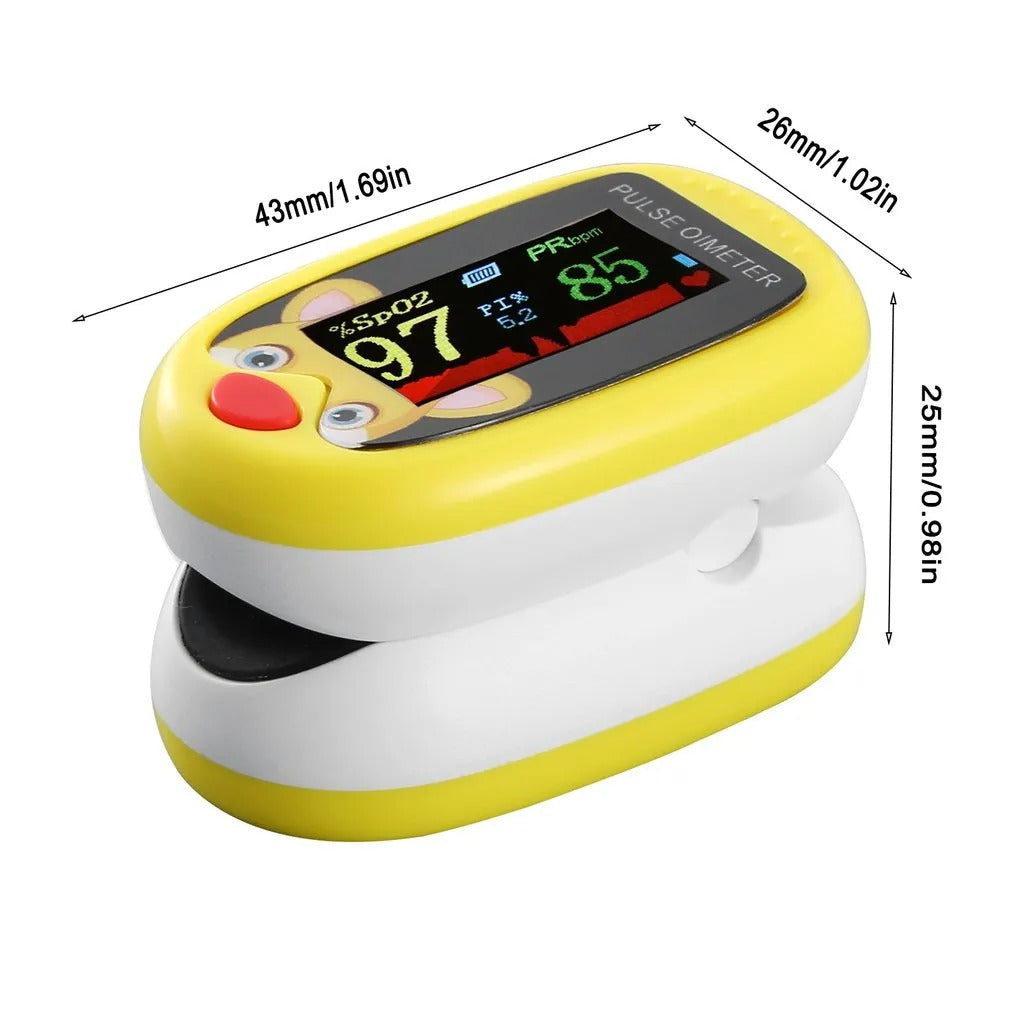 Child-friendly Pulse Oximeter for Health Monitoring - KidPulse-Blue-The Livary